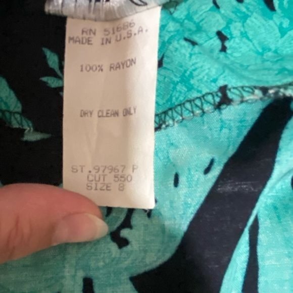 Vintage 80’s petite jazz ladies dress midi button front puff sleeve size 8 USA - Picture 11 of 15